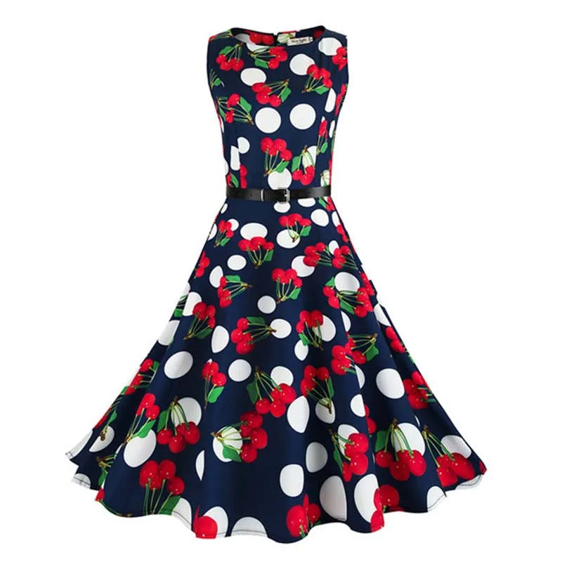Женские вечерние длинные платья в стиле ретро Хепберн с цветочным принтом