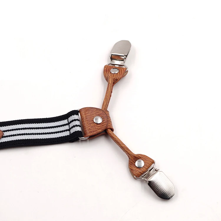 Новинка года брендовые Ремни Детские Полосатые 4 зажимы Y-strap Высокое качество для мальчиков и девочек брюки подтяжки Регулируемая мода