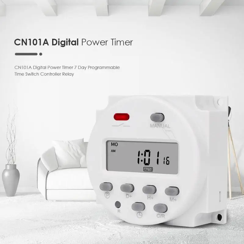 5V/12V/24V/110V/220V CN101A Digital Power Timer 7 Day Programmable Time Switch Controller Relay Electronic | Обустройство дома