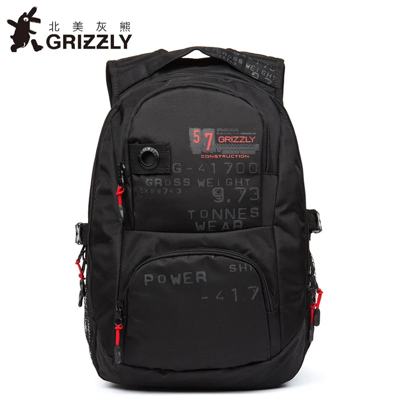as picture GRIZZLY мужской холщовый рюкзак большой емкости рюкзак для ноутбука для подростков Многофункциональный рюкзак школьные сумки Повседневная дорожная сумка - Цвет: as picture