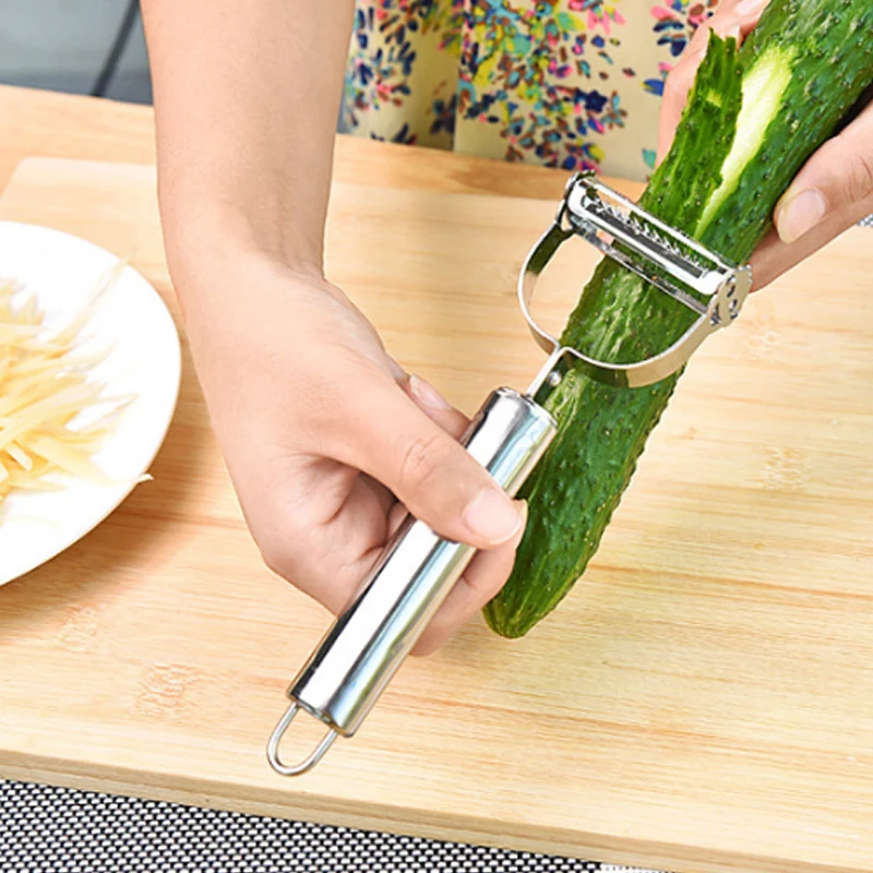 Stainless Steel Multi-functional Smiley Face Peeling Knife Blade, Anti Rust And Corrosion Resistant Household Kitchen Utensils