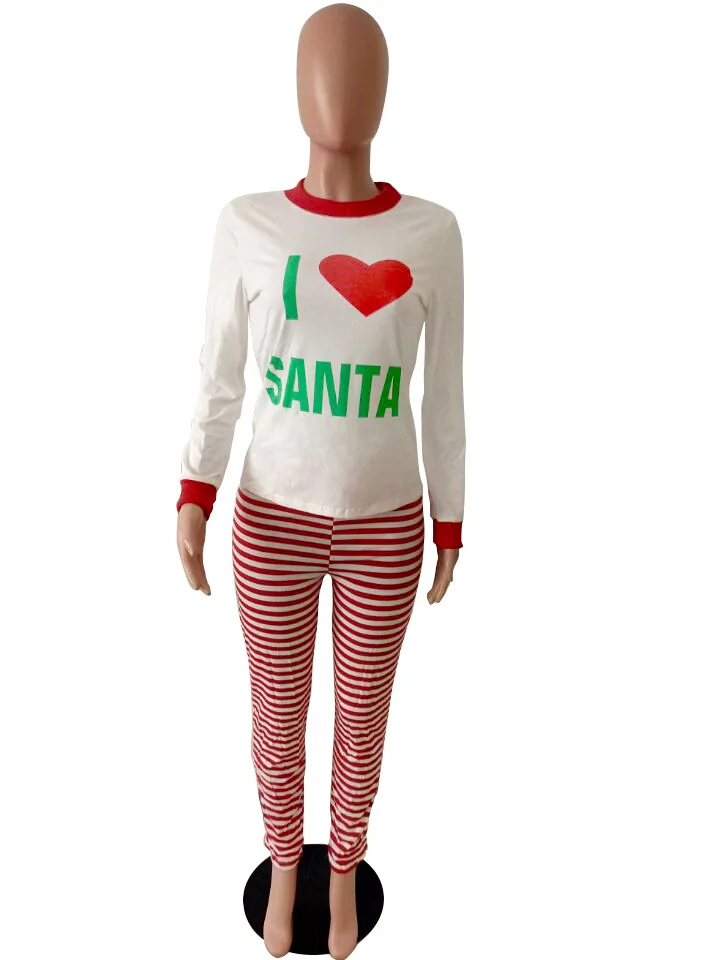 Семейные рождественские пижамы мамы Одинаковая одежда для матери и дочери