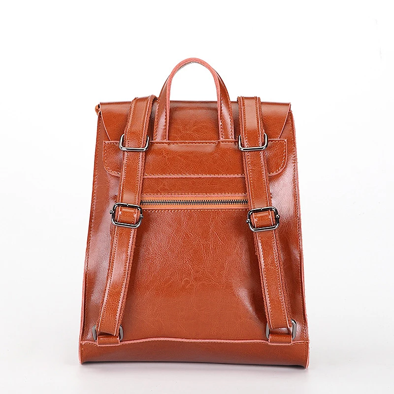 Новый рюкзак из коровьей кожи/Мужская и Женская Повседневная сумка через