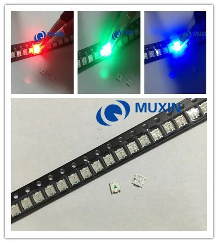 100 шт. 1206 (3227) RGB общий анод SMD СВЕТОДИОДНЫЙ бисер трехцветный красный зеленый синий