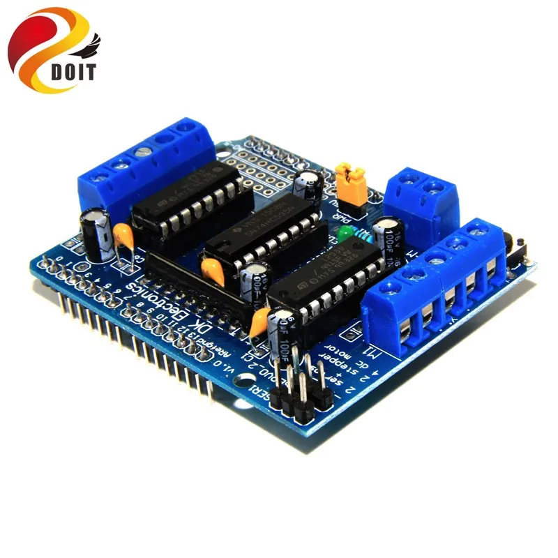 Оригинальный DOIT L293D щит привода двигателя для Arduino Duemilanove Mega / UNO Плата | Отзывы и видеообзор
