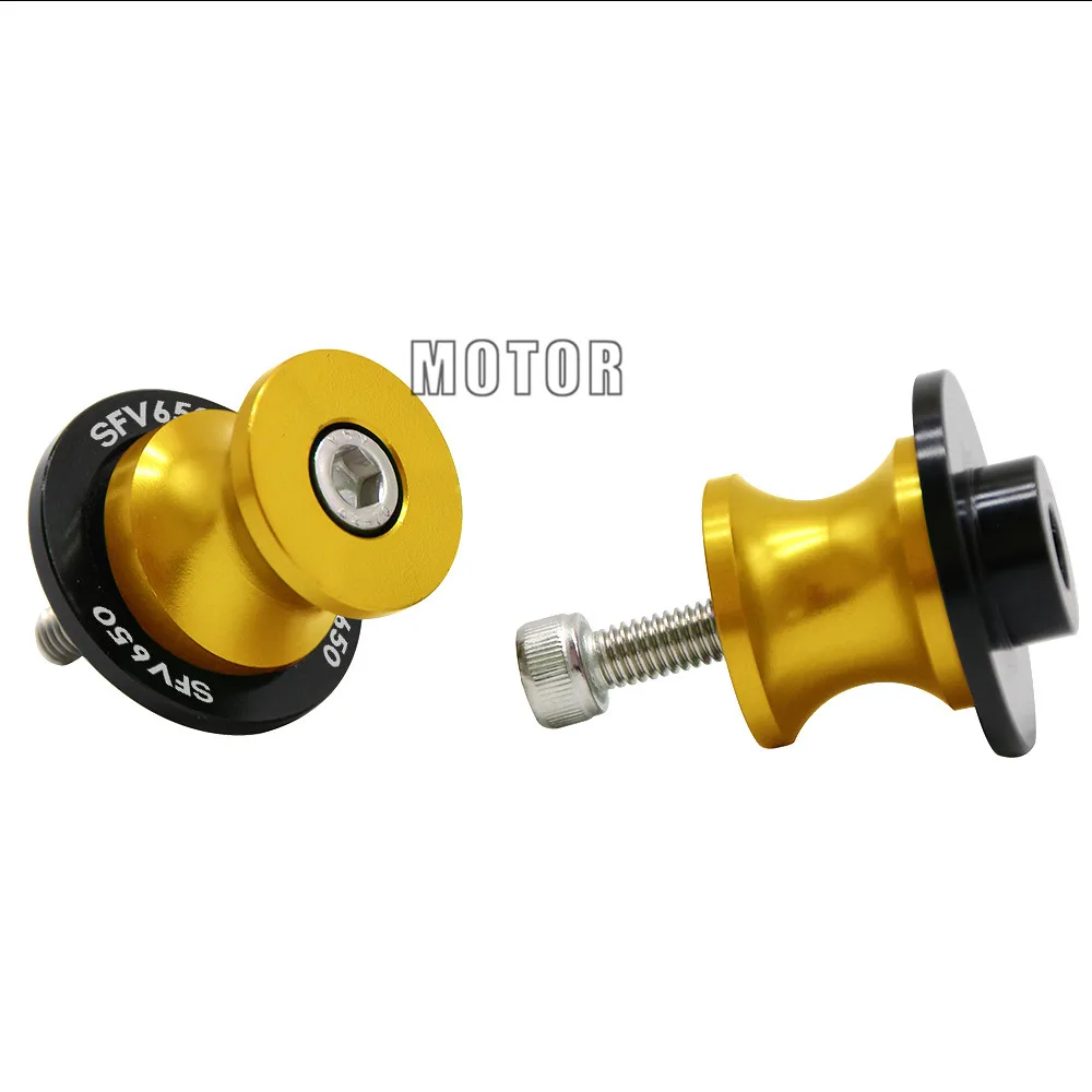 8mm Gold 8 мм для Suzuki SV650 SV650S SV1000 SV1000S весь год маятник Слайдеры Катушки ЧПУ мотоцикл задний стенд шурупы ползунок SV 650 1000 S - Цвет: 8mm Gold