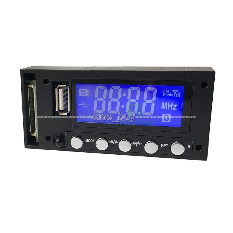 AC/DC 12V Bluetooth приемник mp3 плеер модуль SD USB цифровой светодиодный FM стерео