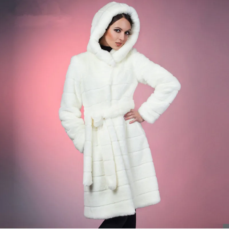 S-5XL зимнее теплое искусственное достойное пальто из искусственного меха норки с