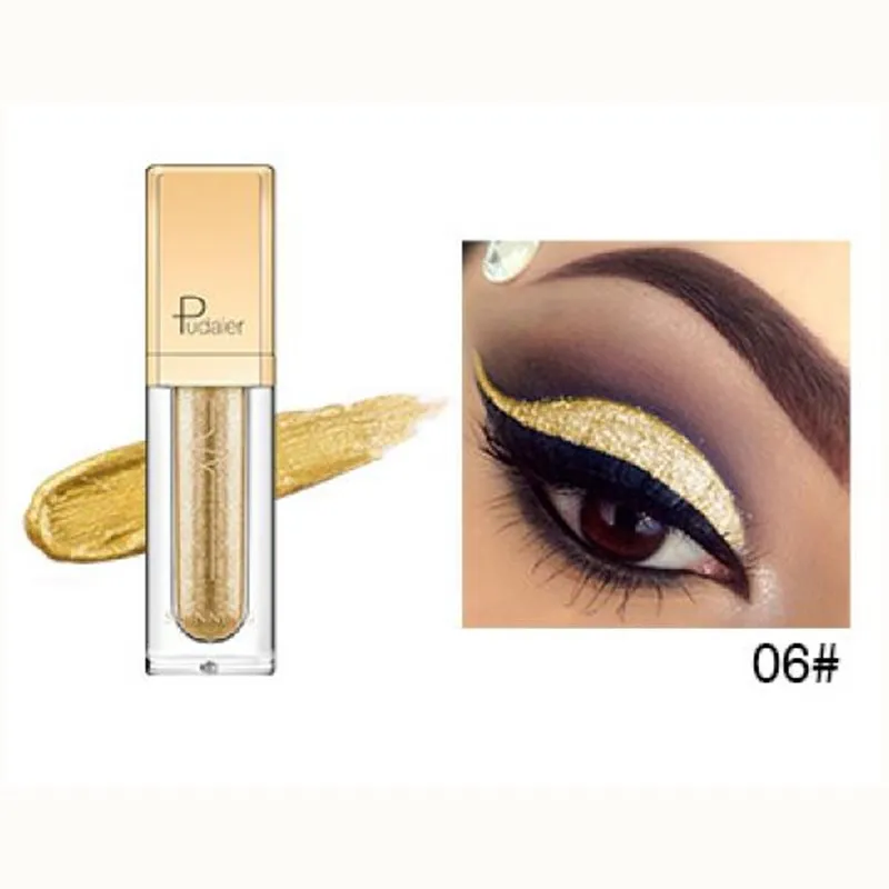 6 Pudaier 18 цветов Shine Smoky Eyeshadow waterproof Dimond Glitter жидкие тени для век женские косметические тени для век подводка для глаз - Цвет: 6