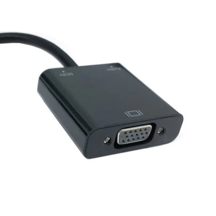 Новый видеоадаптер с входом DVI на выход VGA аудиоразъемом 3 5 мм и портом питания USB