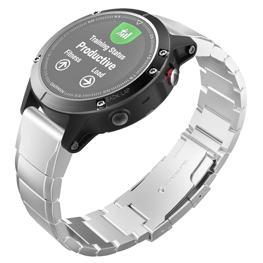 26 мм Нержавеющая сталь ремешок для наручных часов Garmin Fenix 6X/6X Pro/5X/5X Plus/Redmi 3/3 HR быстро и легко подходит часы ремешок с креплением на ремень