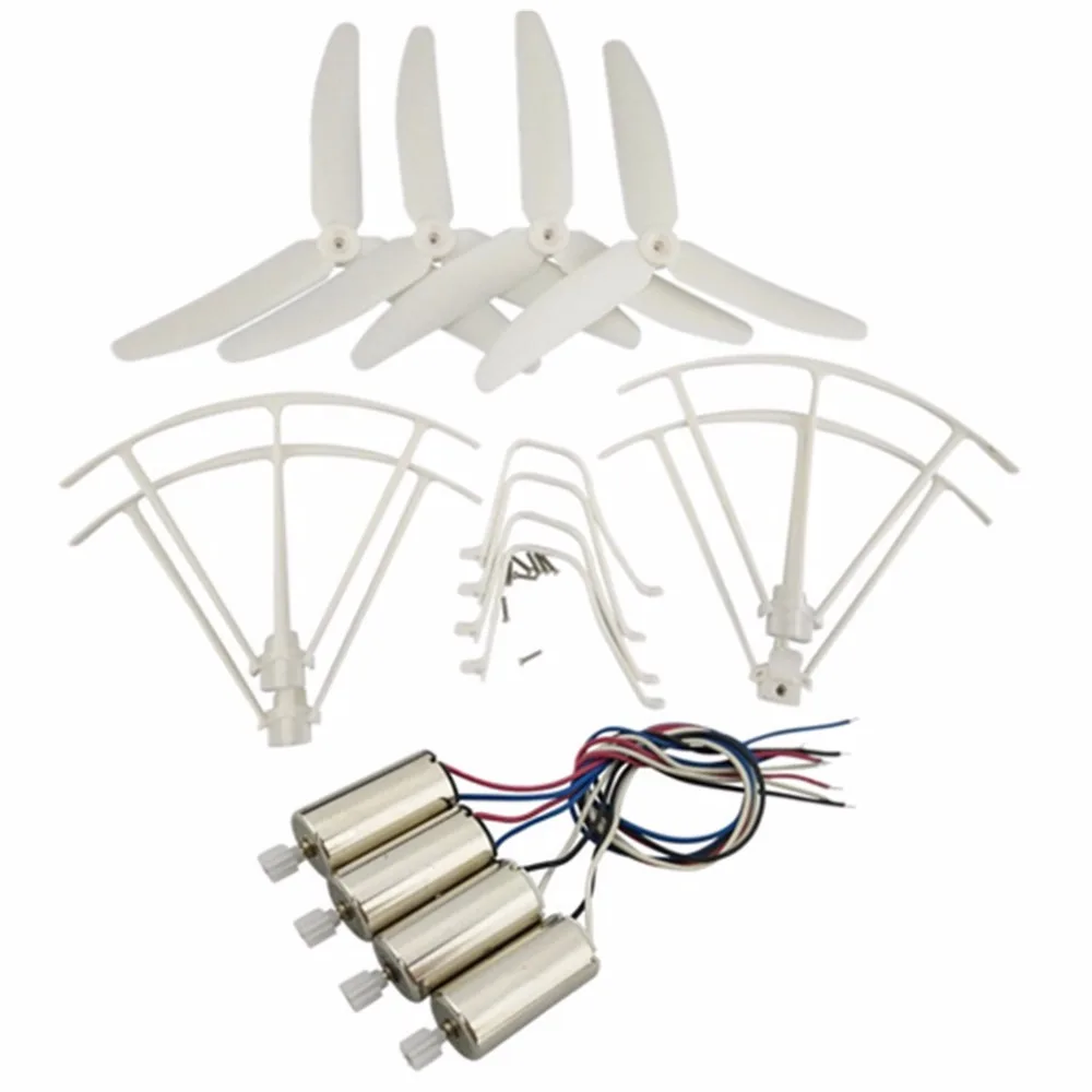 

Upgraded Spare Parts Replacement 3 Blades paddles Protectors Blades Frame Landing Skid for Syma X5UW X5UC RC Helicopter-white
