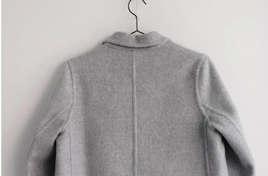 

Autumn Winter Fashion Women Long Warm Coats Casual Cotton Padded Wool Blends Coat Solid Oversized Long Coat
