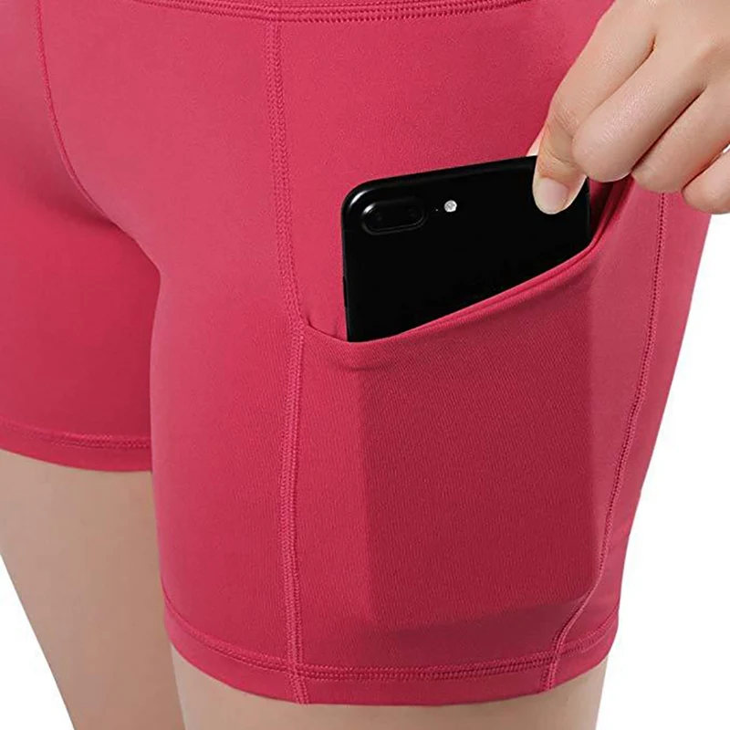 

Yoga Shorts Fitness Women Butt Lifting Push Up Tights Polyester Spandex Elastic Waist Athletic Trouser Sports For Running