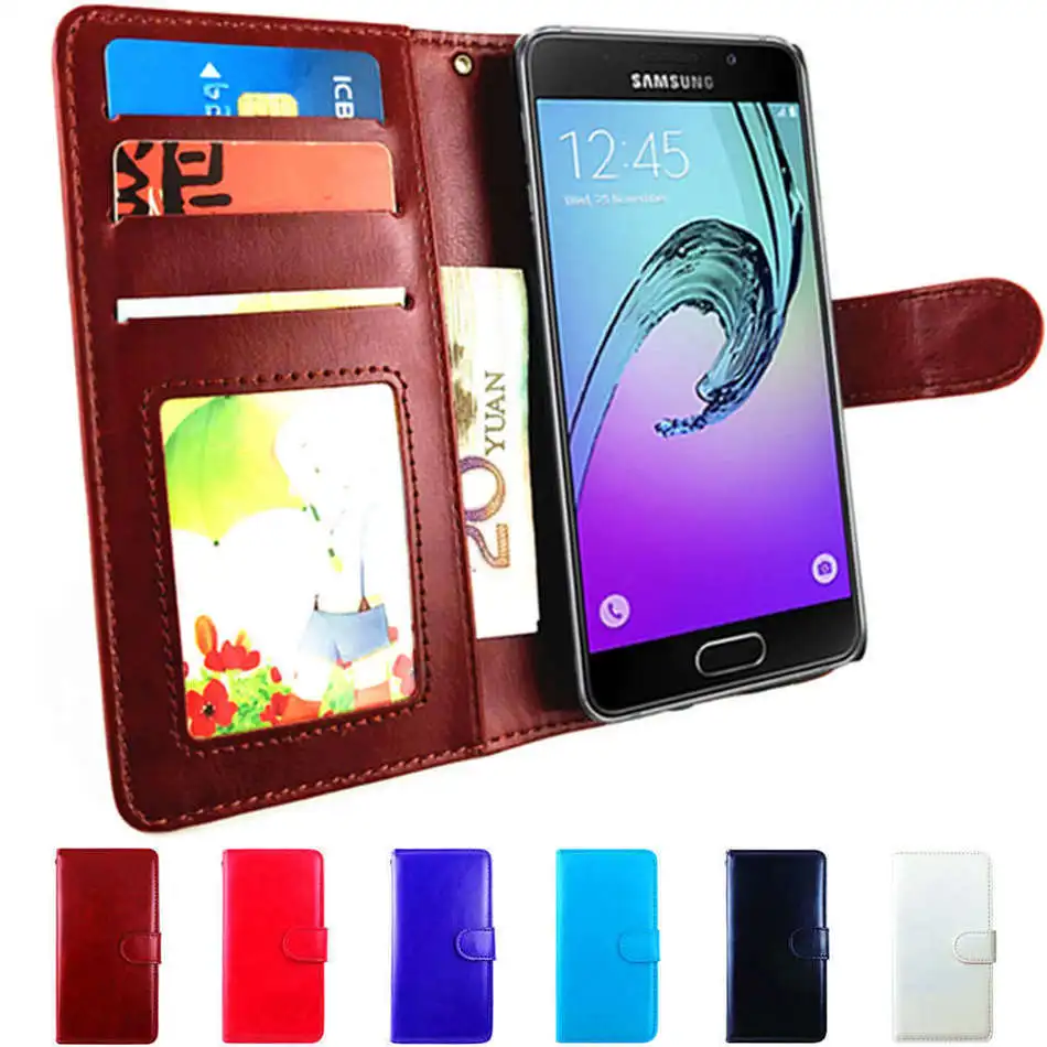 Роскошный кожаный чехол бумажник с откидной крышкой для Samsung Galaxy A7 2017 A 7 A72017 A720 A720F