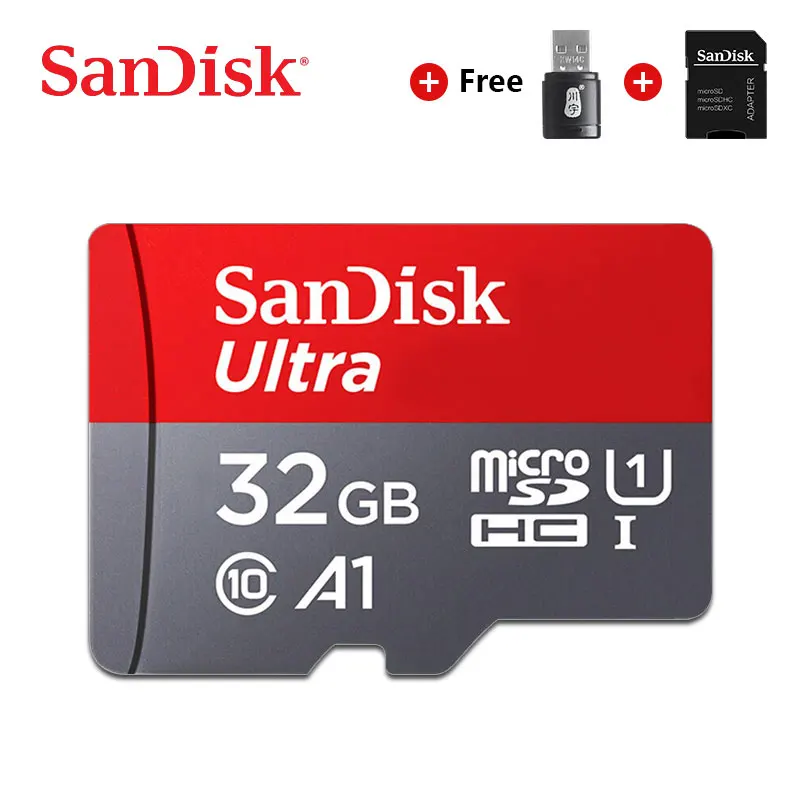 32GB Sandisk Ultra Micro SD 128 ГБ 32 ГБ 64 Гб 256 Гб 16 Гб 400 Гб Micro SD карта SD/TF флэш-карта памяти 32 64 128 Гб microSD для телефона - Емкость: 32GB