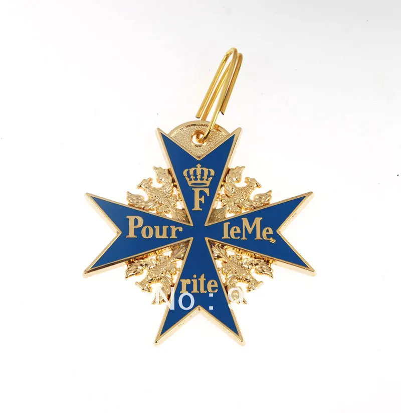 

WWI GERMAN ARMY BLUE MAX MEDAL BADGE WITH RIBBON