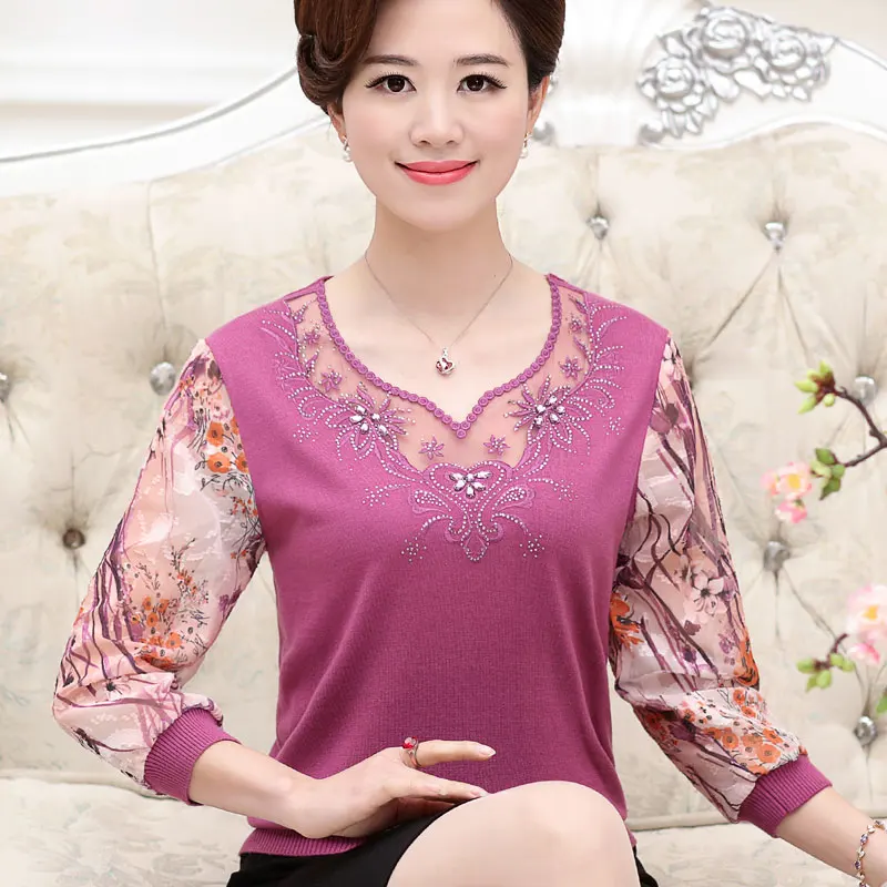 Женский трикотажный шифоновый топ с v образным вырезом кружевной сексуальный