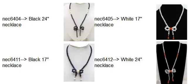 

Qingmos Natural Pearl Necklace for Women with 5-6mm Black Pearl & Shell Pearl Bowknot 24" Pendant Necklace Jewelry 6404