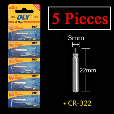 5PCS CR322 ICERIO 5 шт. электронные рыболовные плавающие батарейки CR425 CR322 CR435 CR311 литиевые штырьковые элементы ночной светодиодный поплавок рыболовные снасти - Цвет: 5PCS CR322
