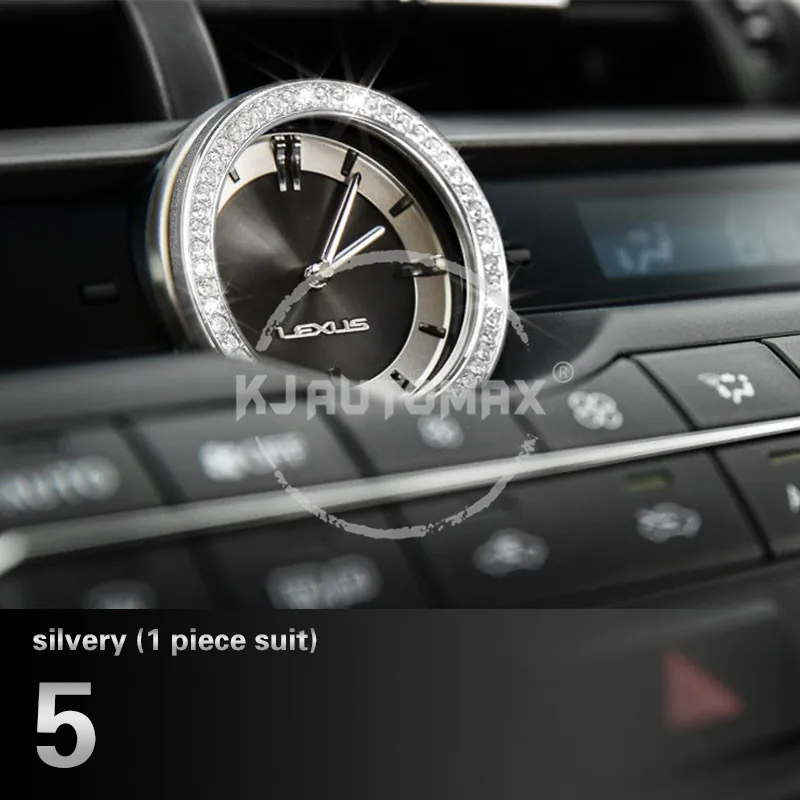 KJAUTOMAX кнопка запуска двигателя ручка с логотипом RingInstrument Outle часы для LEXUS NX200 200t 300h Кристальное украшение - Название цвета: 5.Silver