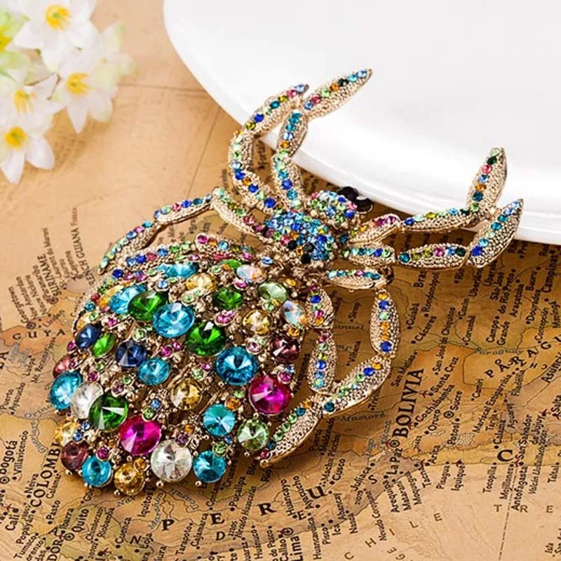 Большой Размеры брошь в виде паука шпильки тонкой Вечеринка Юбилей Броши bijuterias