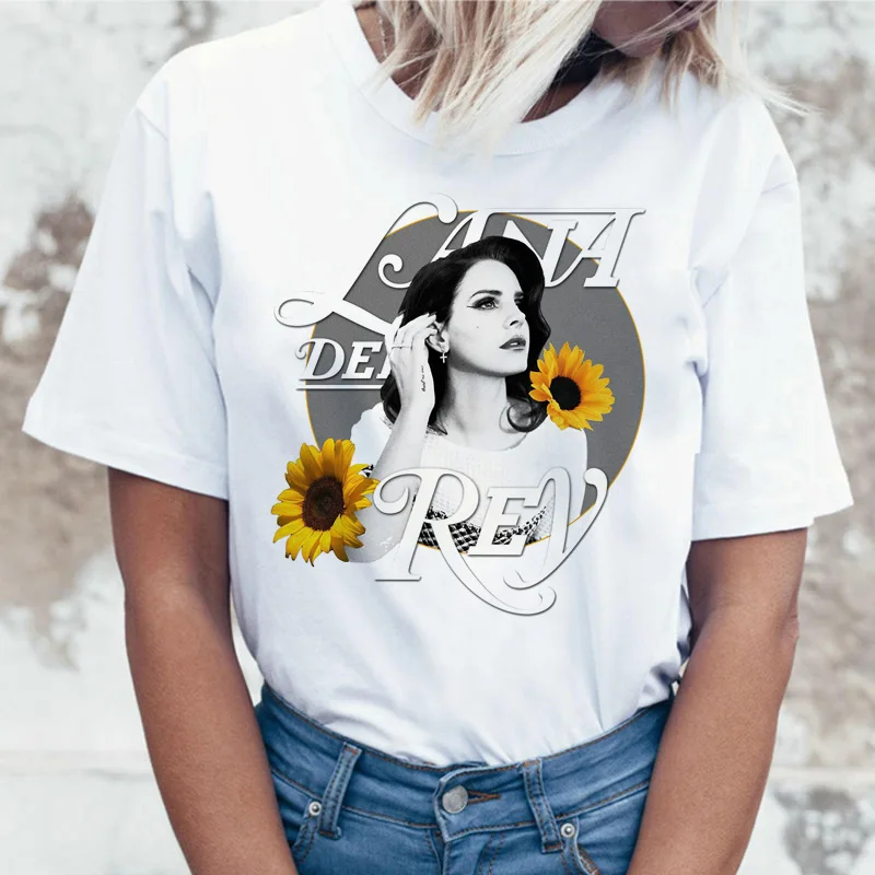 Футболка lana del rey, Корейская женская футболка с забавным мультяшным принтом, Harajuku, одежда Ullzang, топ, футболка, одежда, футболка - Цвет: 2780
