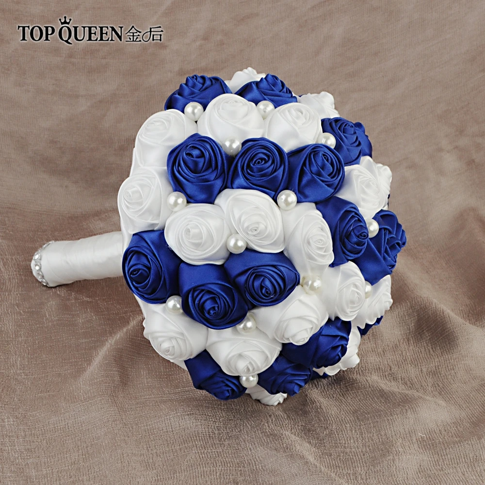 TOPQUEEN F4-RBL Свадебный букет невесты букеты Искусственные букеты невесты шелковые розы Букет ручка букета цветы