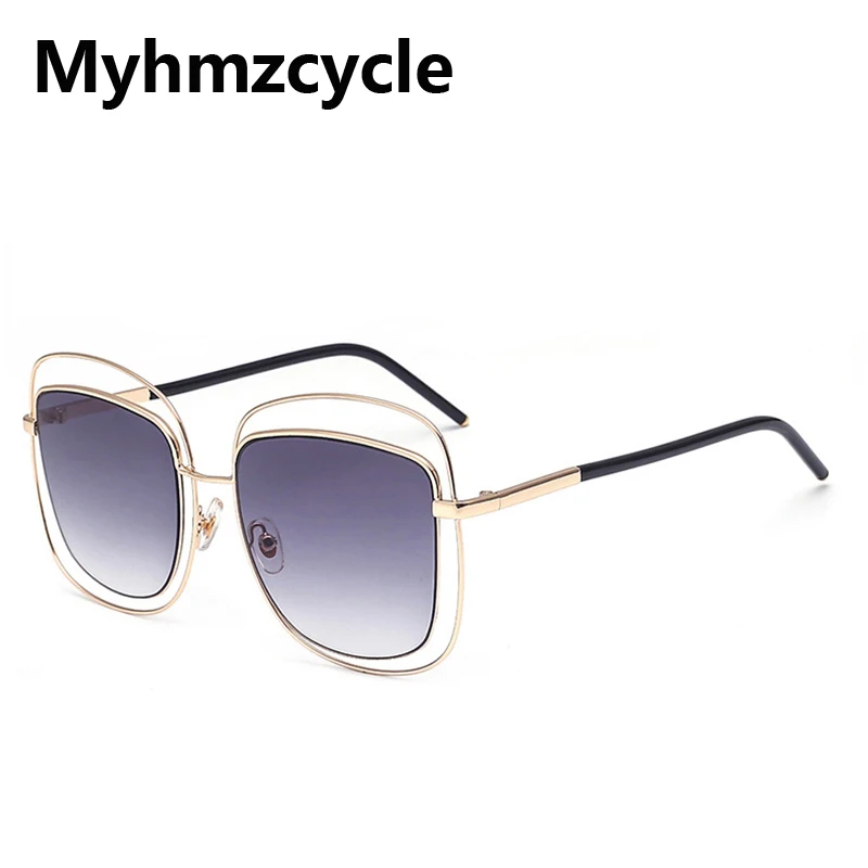 Myhmzcycle Мода 2017 г. металла Рамки бабочка Солнцезащитные очки женские полые зеркало