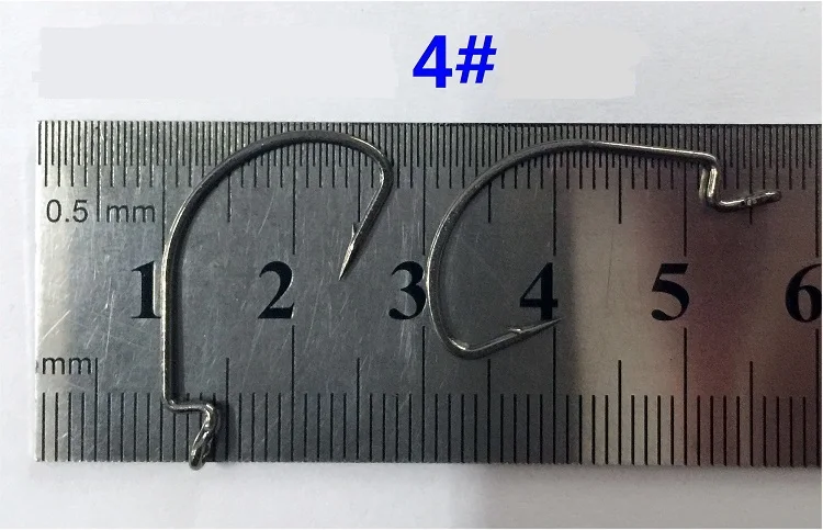Красный bluewave колючая Смещение крючки 6#4#2#1#1/0#2/0#3/0#4/0#5/0# размеры 50 шт./лот широкий модельный - Цвет: Красный