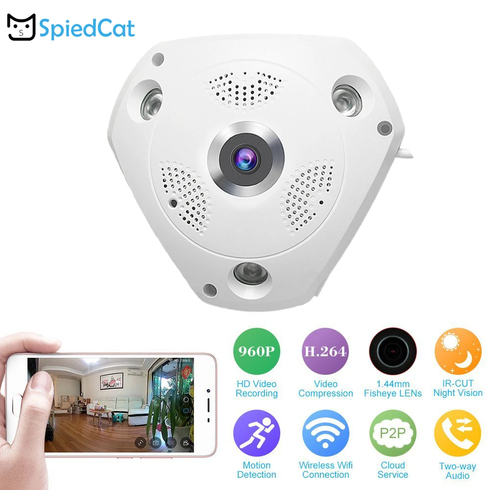 360 градусов 960P HD Wifi IP мини камера маленькая камера для помещений P2P Micro DV DVR датчик движения видеокамера для наблюдения поддержка TF карты