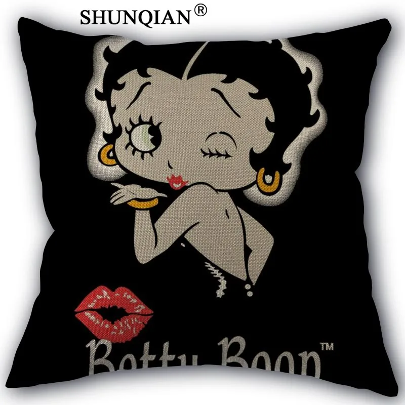 4 Высокая Качественный хлопок лен Betty Boop Подушки Детские случае свадебные декоративные Наволочки для дома Подушки Детские крышка a10.17 - Цвет: 4