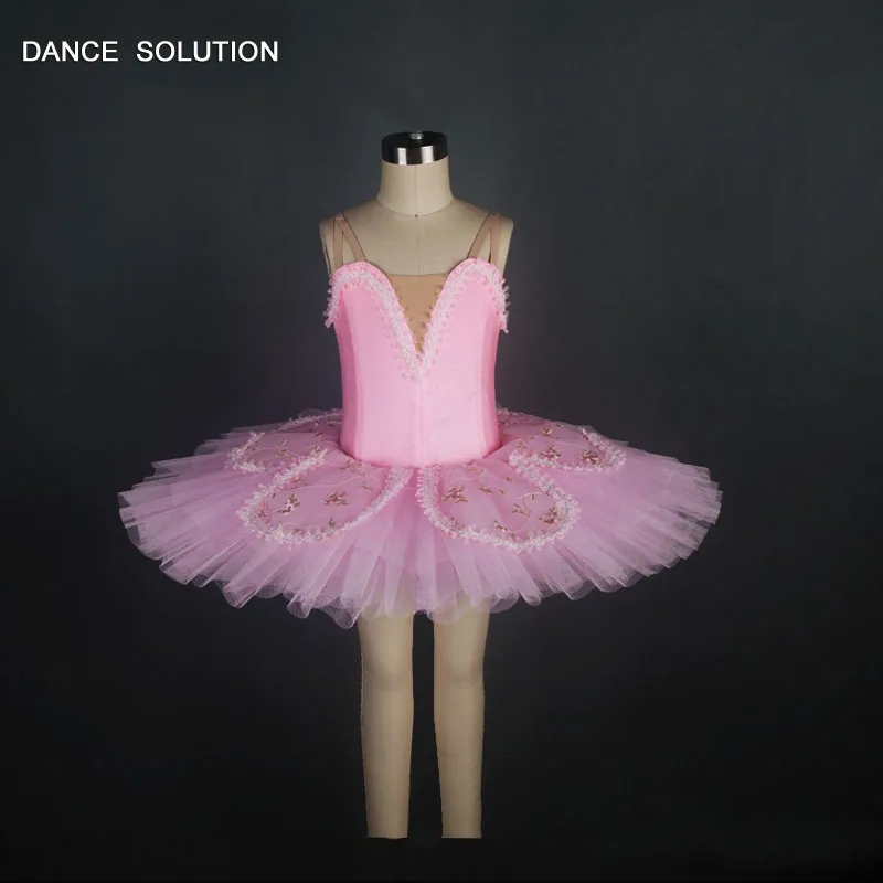 BLL006 Pink Spandex Bodice Ballet Tutu Pancake Dance Costumes Stage Performance Pre-professional Girl &amp Woman Dress | Тематическая