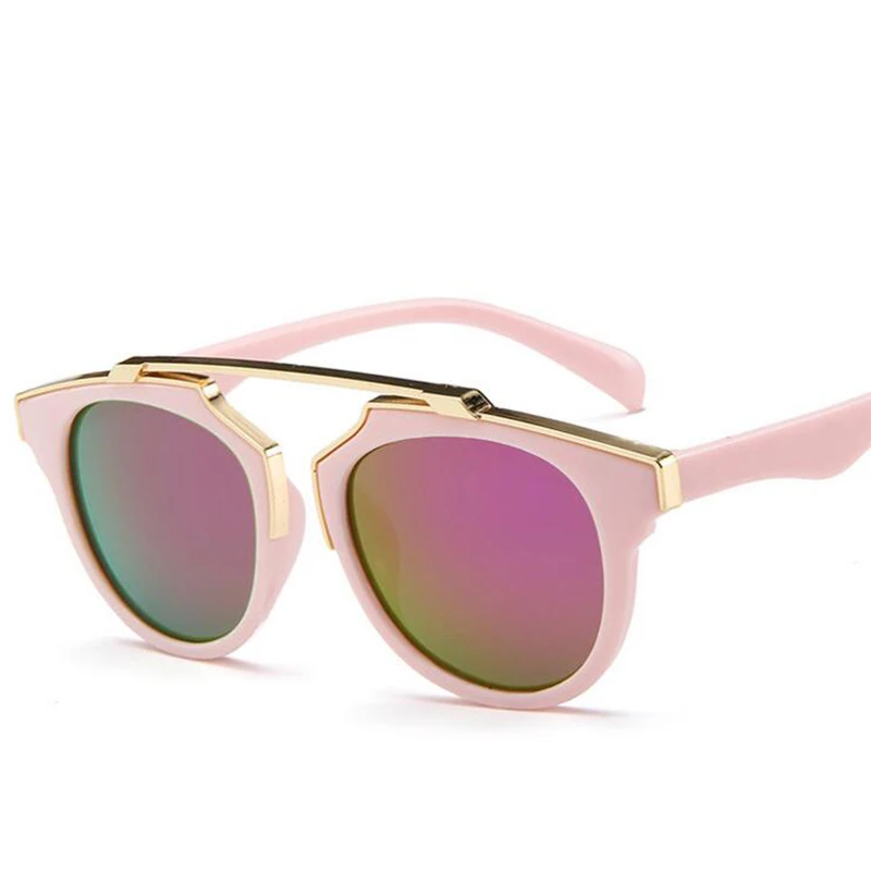 Модные детские солнцезащитные очки с одной оправой для девочек и мальчиков uv400