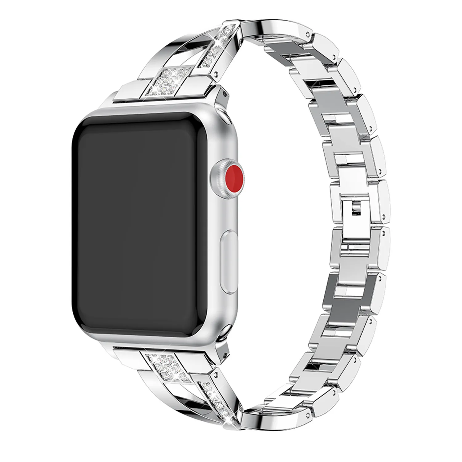 Тонкий Нержавеющая сталь ремешок для Apple Watch 38 мм 42 группа Роскошные ювелирные