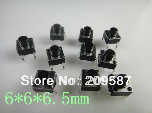 

1000pcs Tactile Push Button Switch 6mm X 6mm X 6.5mm 6x6x6.5