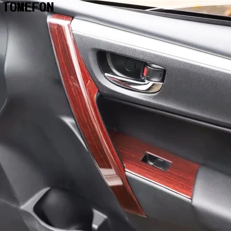 TOMEFON для Toyota Corolla 2014 2015 2017 2018 Стайлинг автомобиля краска по дереву Авто внутренние