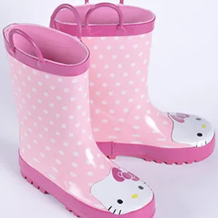 Детские резиновые сапоги hello kitty; детские резиновые сапоги для девочек; детские резиновые сапоги для мальчиков; Водонепроницаемая Обувь для малышей; Bota Menina; Botas Infantil