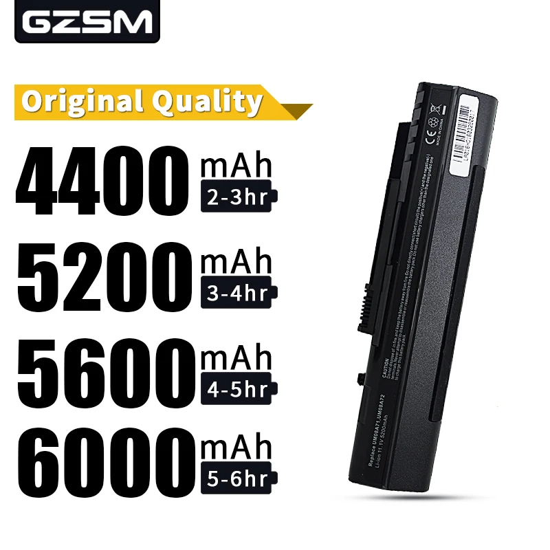 Аккумулятор HSW для Acer Aspire One A110 A150 D210 D150 D250 ZG5 UM08A31 UM08A32 UM08A51 UM08A52 UM08A71 UM08A72 UM08A73 черный 6