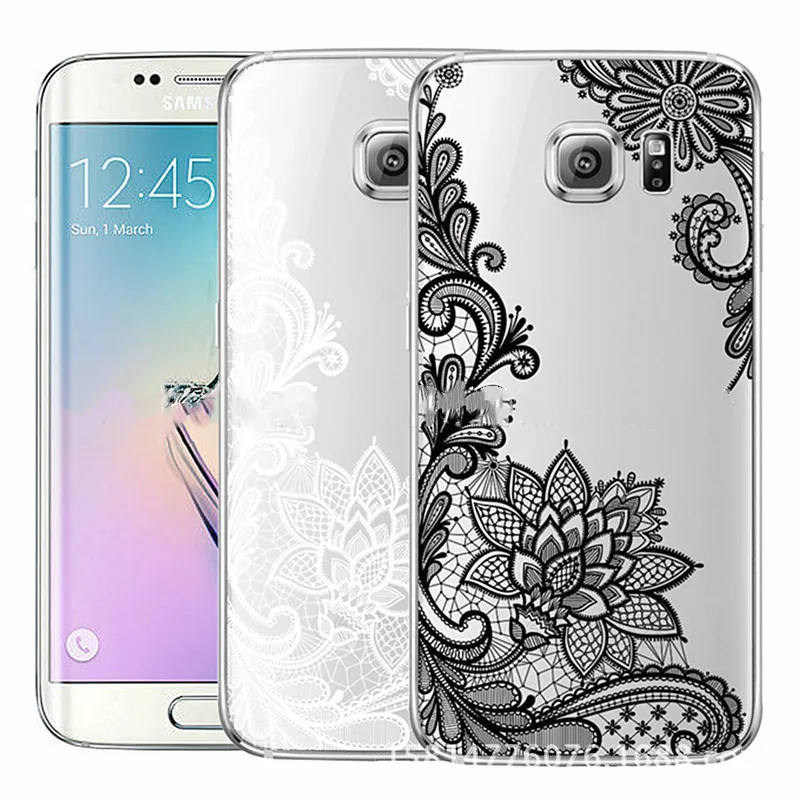 M39-Openwork Кружева транс ТПУ чехол для телефона samsung Galaxy S7 S8 S9 плюс Чехол J серии