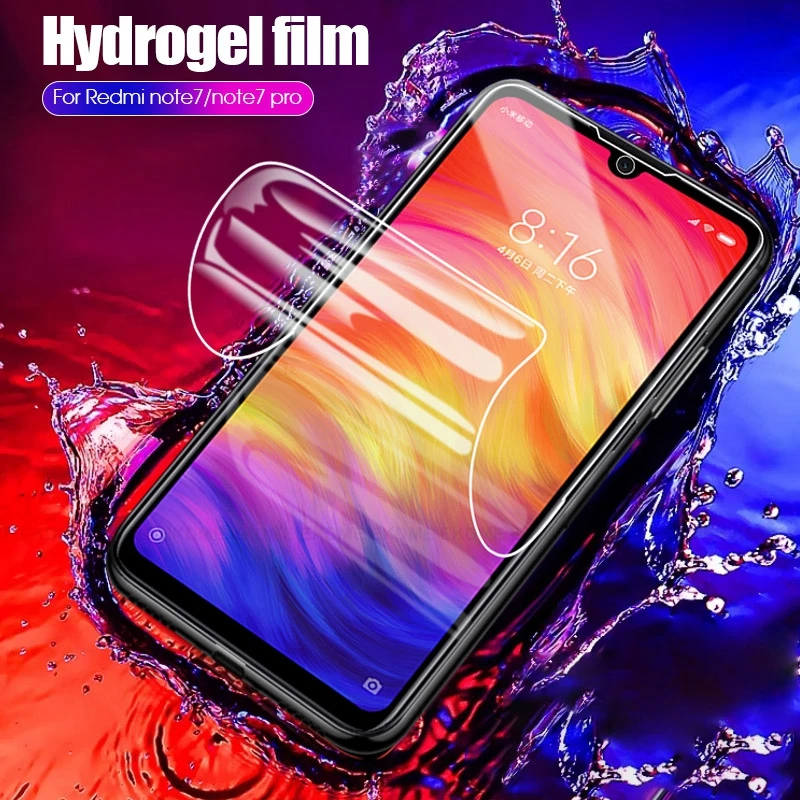 9D полное покрытие мягкая Гидрогелевая пленка для Redmi 7 Note7 Note6 профессиональная