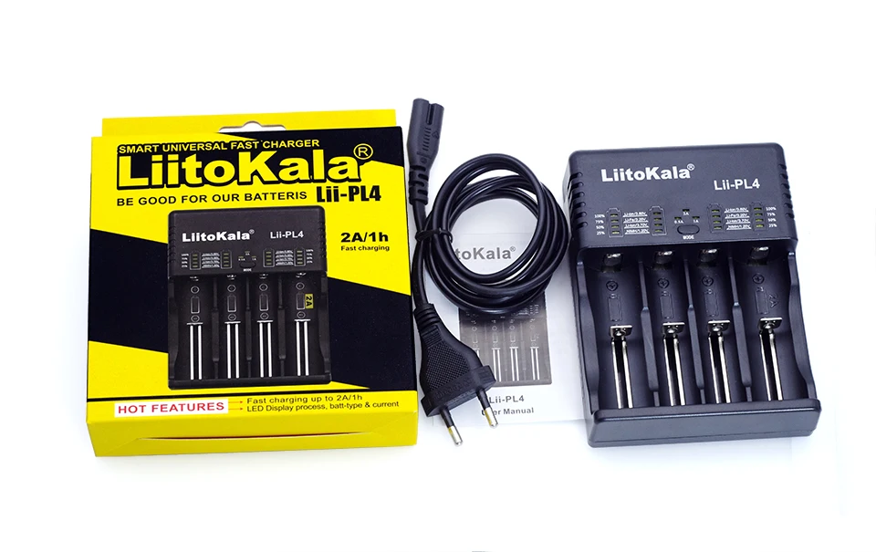 Аккумуляторная батарея LiitoKala Lii PL4 18650 21700 26650 18350 AA AAA быстрое зарядное устройство