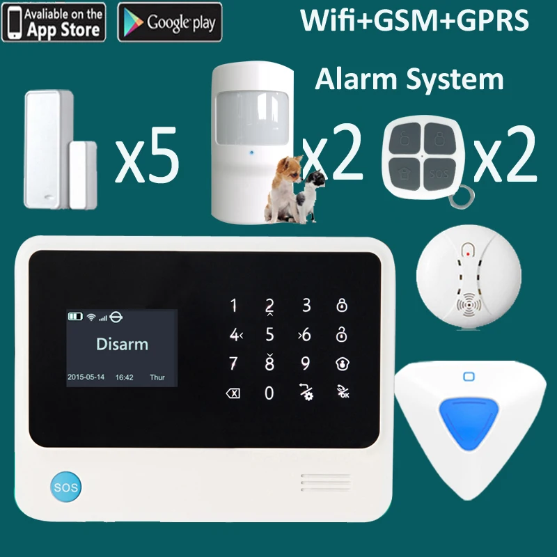 Французский Испанский голландский русский шведский gsm wifi датчики и сигнализация