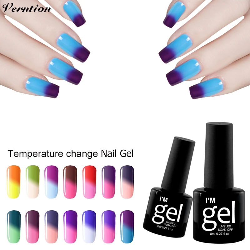 Гель-лак для ногтей Verntion полуперманентный хамелеоновый УФ-лак меняющий