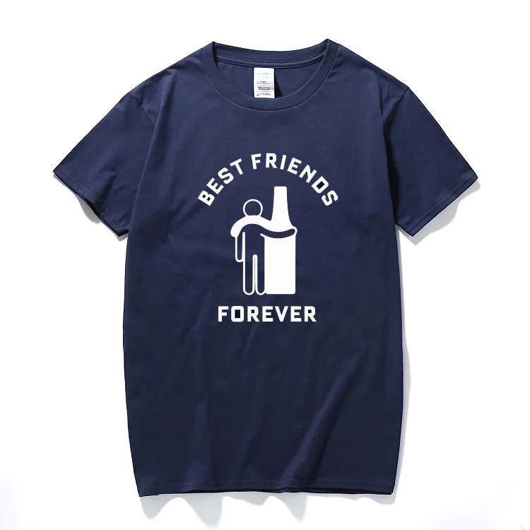 Drink wine Летняя мужская футболка s Best Friends Forever подарок хлопчатобумажная для детей