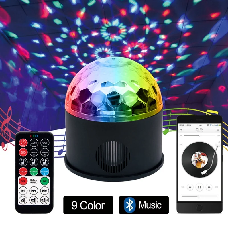 Дистанционный Rgb Led хрустальный магический шар сценический светильник