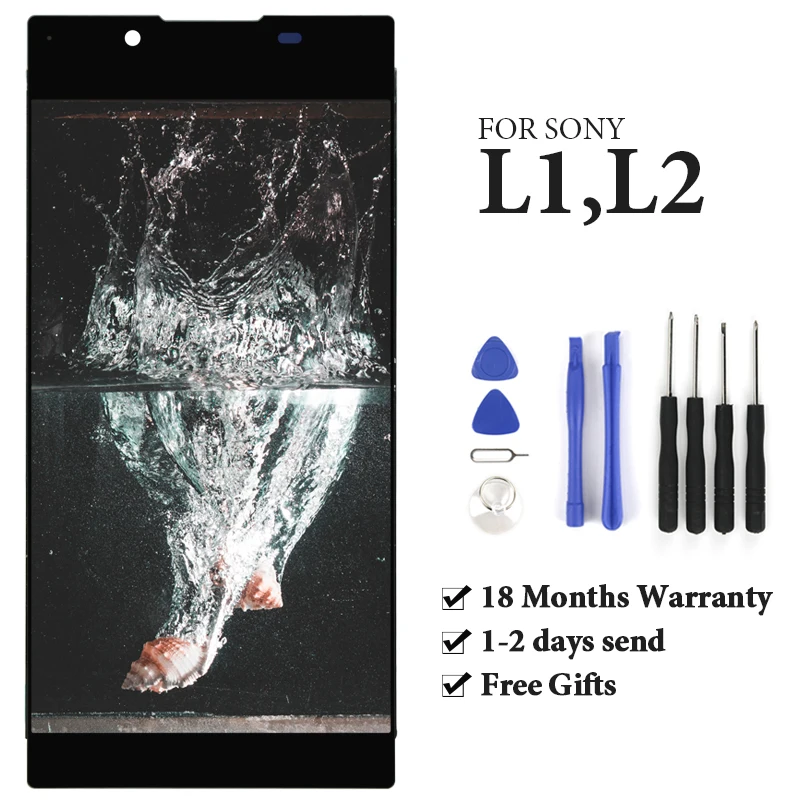 

1pc Good quality Replacement Display For Sony L1 G3312 & L2 H3311 LCD Screen Digitize Phone Assembly Compatible 100% Tested