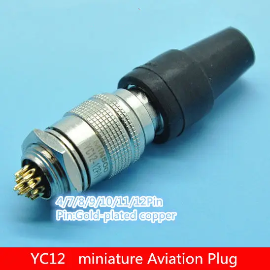 1 шт. AP050 YC12 4/7/8/9/10/11/12Pin 12 мм миниатюрный авиационный разъем M12 круглая розетка +