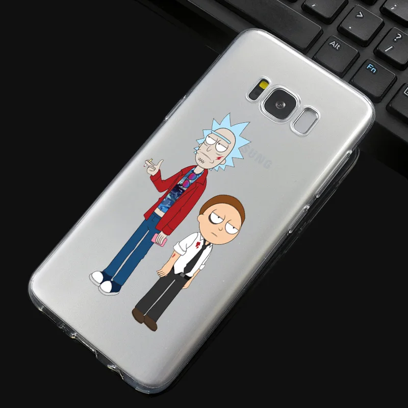 DREAMFOX L544 Рик и Морти Мягкий ТПУ силиконовый чехол для samsung Galaxy Note S 7 8 9 10 11 10E 11E Lite Edge