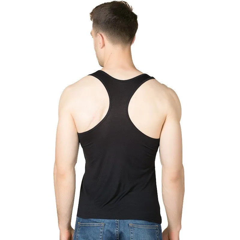 Модный высокоэластичный майка размера плюс XXXL мужской жилет из модала 7XL летние